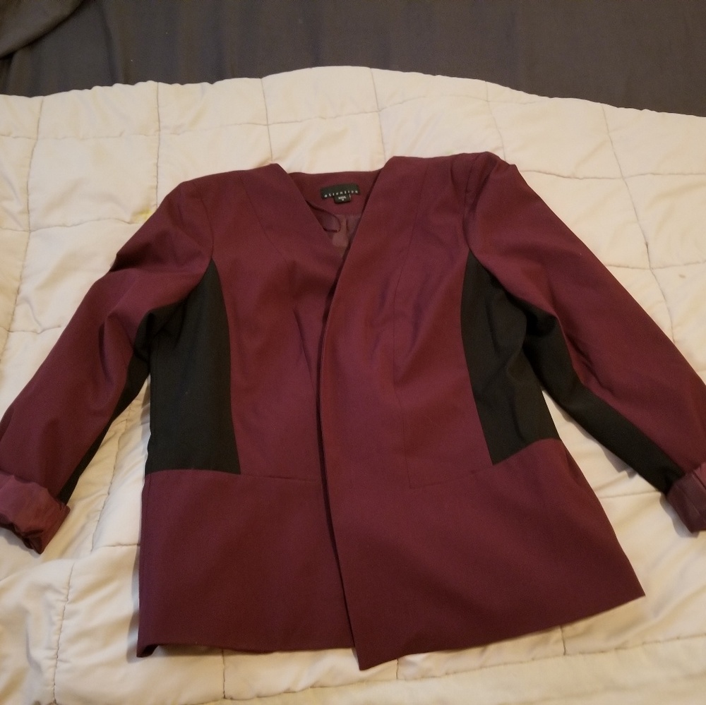 Maroon & Black Blazer